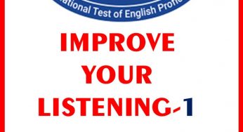 ITEP IMPROVE YOUR LISTENING – 1 (ACADEMIC)